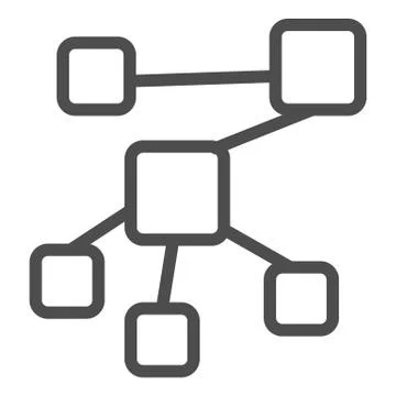 Structure line icon. Chart vector illustration isolated on white. Network Stock Illustration