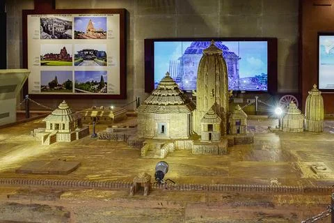 Structure model of the great Sun temple of konark of Orisha Stock Photos