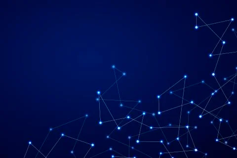 Structure of molecular particles and atom, polygonal abstract background 写真素材