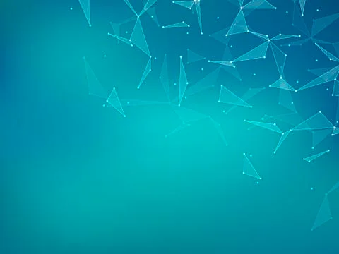 Structure of molecular particles and atom, polygonal abstract background 写真素材