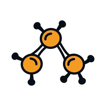 Structure molecular science icon Stock Illustration