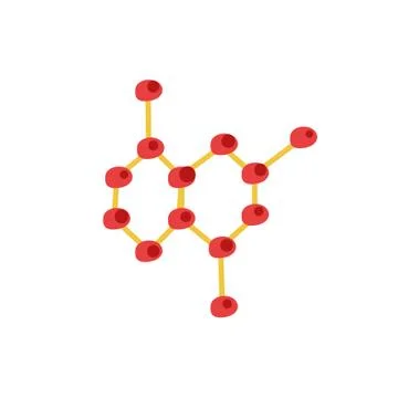 Structure molecular science isolated icon イラスト素材