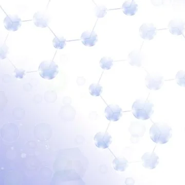 Structure Molecule and Communication. Atom, Neurons or DNA. Hexagonal Genetic Stock Illustration