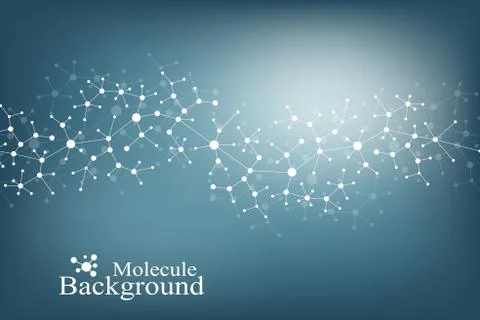 Structure molecule and communication. Dna, atom, neurons. Scientific molecule Stock Illustration