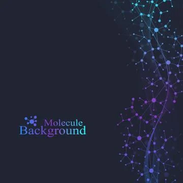 Structure molecule and communication. Dna, atom, neurons. Scientific molecule Stock Illustration