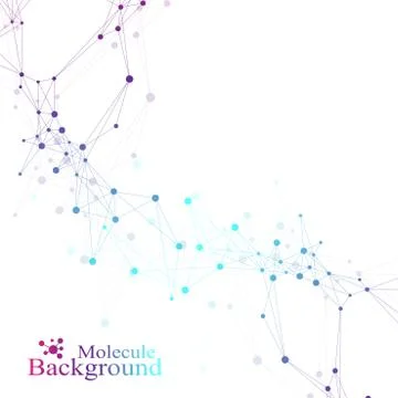 Structure molecule and communication. Dna, atom, neurons. Scientific molecule Stock Illustration