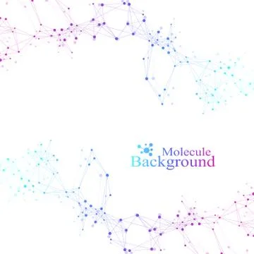 Structure molecule and communication. Dna, atom, neurons. Scientific molecule Stock Illustration