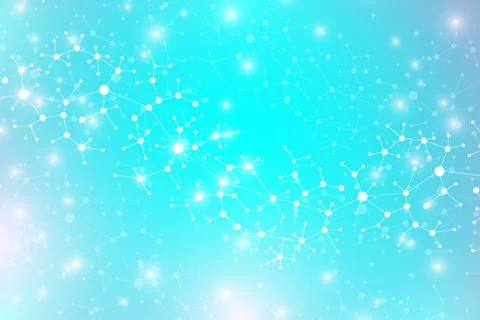 Structure molecule and communication. Dna, atom, neurons. Scientific molecule Illustrazione stock