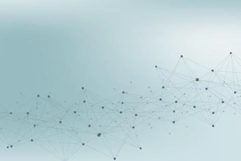 Structure molecule and communication. Dna, atom, neurons. Scientific molecule Illustrazione stock