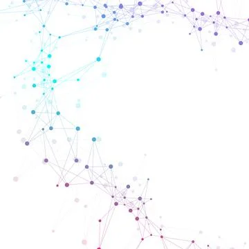 Structure molecule and communication. Dna, atom, neurons. Scientific molecule Illustrazione stock