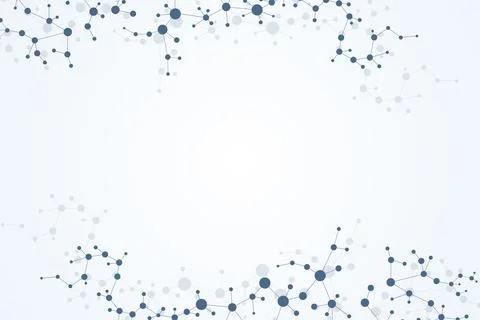 Structure molecule and communication. Dna, atom, neurons. Scientific concep.. Stock Illustration