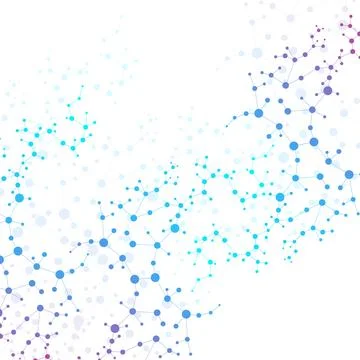 Structure molecule and communication. Dna, atom, neurons. Scientific concep.. Stock Illustration
