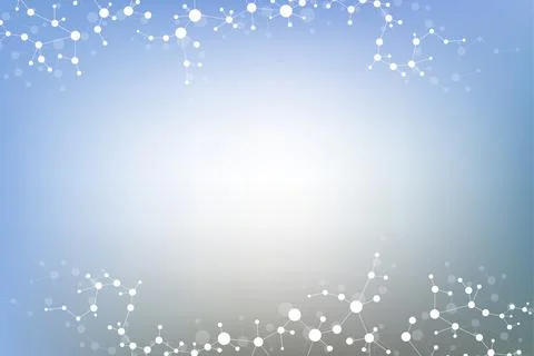 Structure molecule and communication. Dna, atom, neurons. Scientific concep.. Stock Illustration