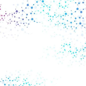 Structure molecule and communication. Dna, atom, neurons. Scientific concep.. Stock Illustration