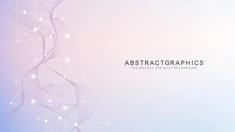 Structure molecule and communication. Dna, atom, neurons. Scientific concept  Stock Illustration