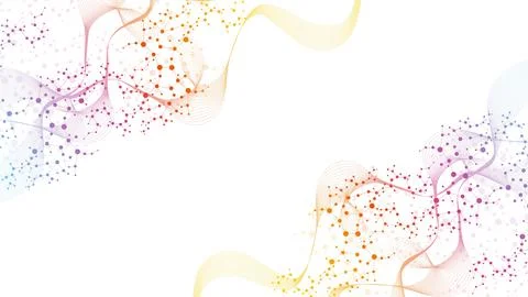 Structure molecule and communication. Dna, atom, neurons. Scientific concept for Stock Illustration