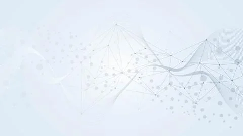 Structure molecule and communication. DNA, atom, neurons. Scientific concept for Stock Illustration