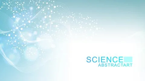 Structure molecule and communication Dna, atom, neurons. Science concept for Stock Illustration