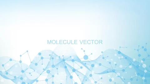 Structure molecule and communication Dna, atom, neurons. Science concept for Stock Illustration