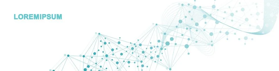 Structure molecule and communication Dna, atom, neurons. Science concept for Stock Illustration