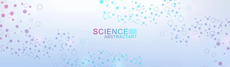 Structure molecule and communication Dna, atom, neurons. Science concept for Stock Illustration