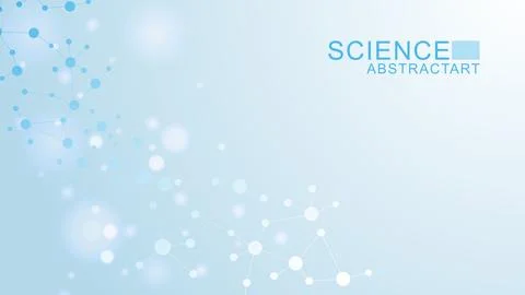 Structure molecule and communication Dna, atom, neurons. Science concept for Stock Illustration
