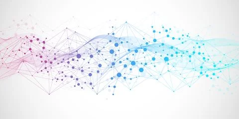 Structure molecule and communication Dna, atom, neurons. Science concept for Stock Illustration