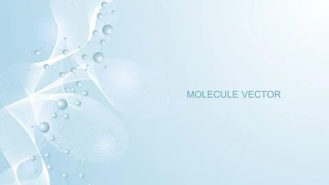 Structure molecule and communication Dna, atom, neurons. Science concept for Stock Illustration