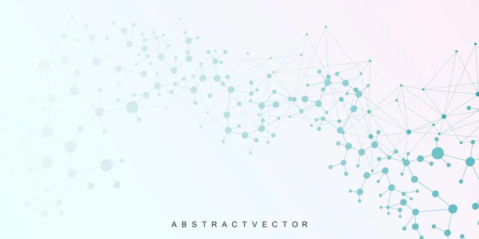 Structure molecule and communication Dna, atom, neurons. Science concept for Stock Illustration