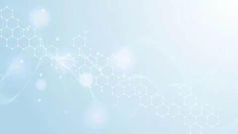 Structure molecule and communication. Dna, atom, neurons. Scientific concept for Stock Illustration