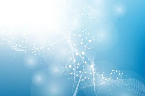 Structure molecule and communication Dna, atom, neurons. Science concept for Stock Illustration