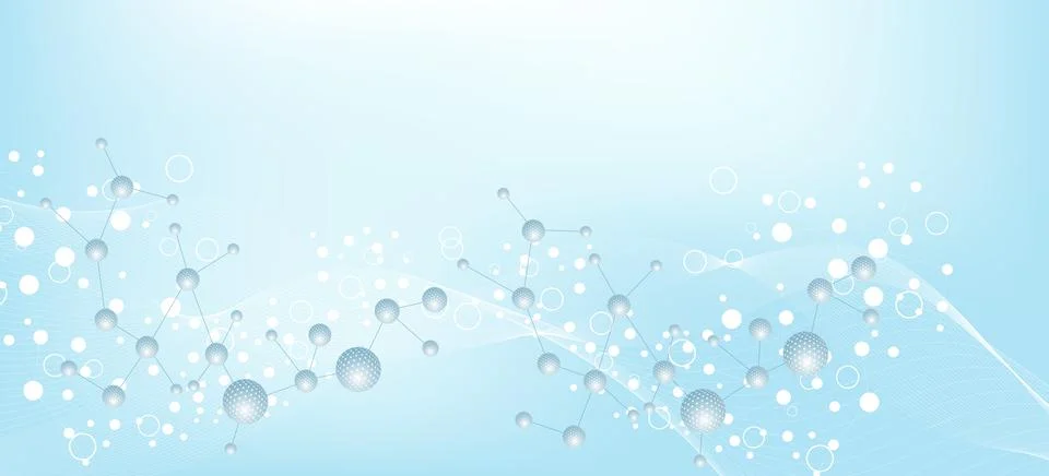 Structure molecule and communication Dna, atom, neurons. Science concept for Stock Illustration