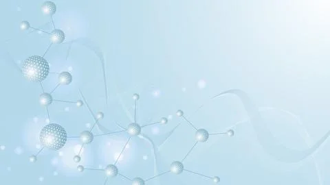 Structure molecule and communication. Dna, atom, neurons. Scientific concept for Stock Illustration