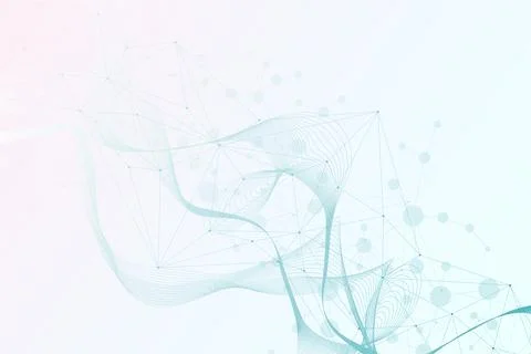 Structure molecule and communication Dna, atom, neurons. Science concept for Stock Illustration