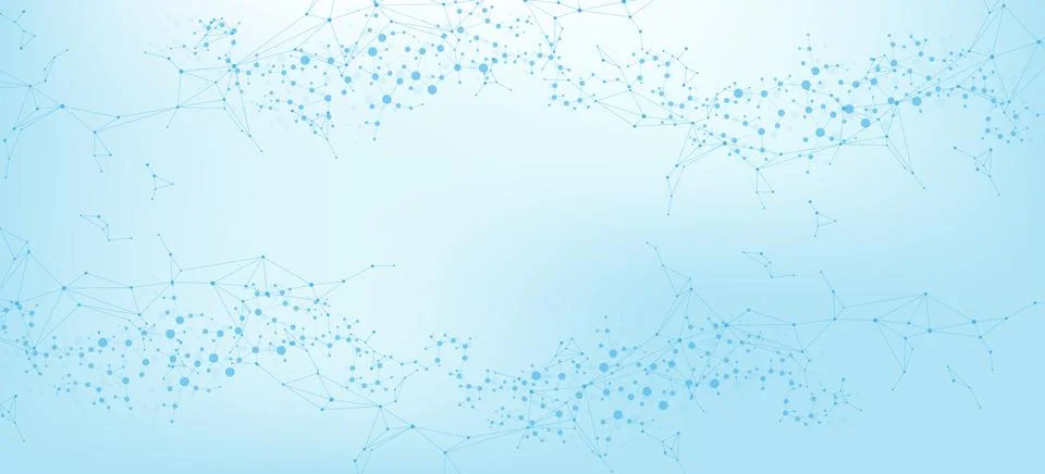 Structure molecule and communication Dna, atom, neurons. Science concept for Stock Illustration