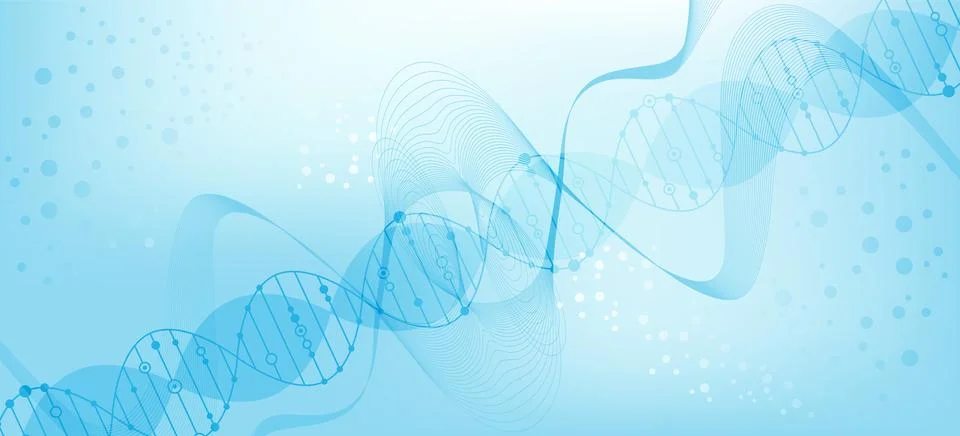 Structure molecule and communication Dna, atom, neurons. Science concept for Stock Illustration