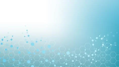 Structure molecule and communication Dna, atom, neurons. Science concept for Stock Illustration