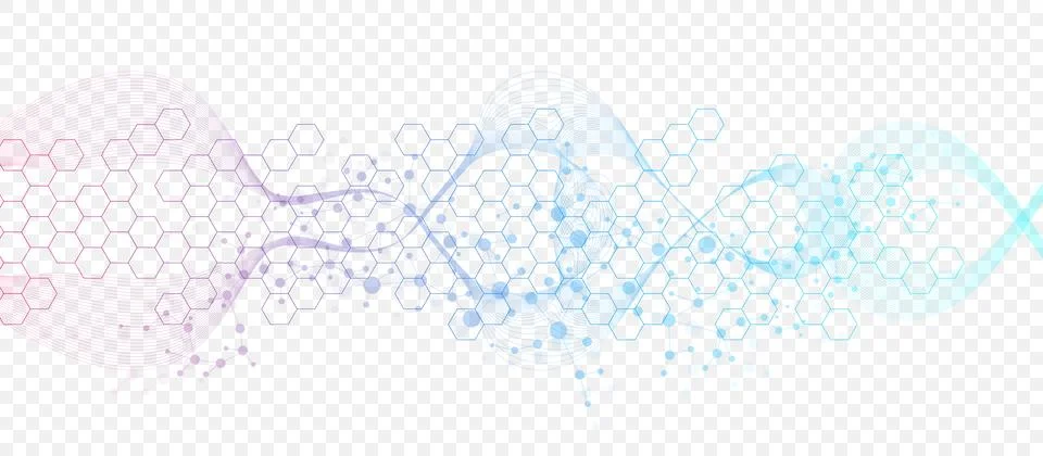 Structure molecule and communication Dna, atom, neurons. Science concept for Stock Illustration