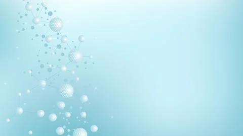 Structure molecule and communication. Dna, atom, neurons. Scientific concept for Stock Illustration