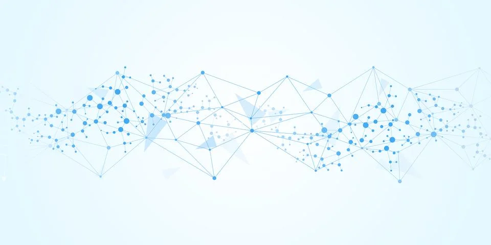 Structure molecule and communication Dna, atom, neurons. Science concept for Stock Illustration