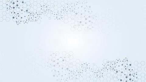 Structure molecule and communication Dna, atom, neurons. Science concept for Stock Illustration