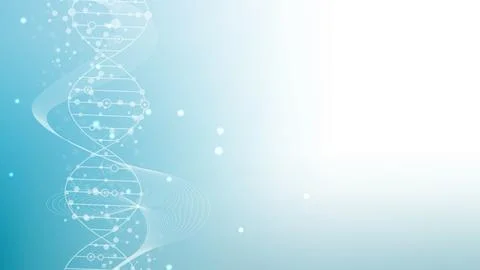 Structure molecule and communication. Dna, atom, neurons. Scientific concept for 스톡 일러스트