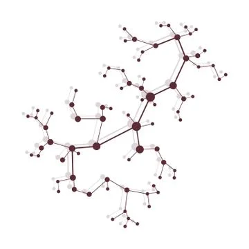 Structure of molecule and communication. Stock-Illustration