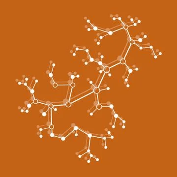 Structure of molecule and communication. Stock-Illustration