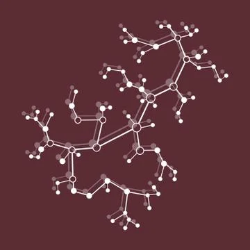 Structure of molecule and communication. Stock-Illustration