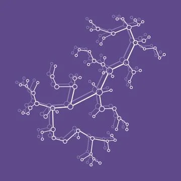 Structure of molecule and communication. Illustrazione stock