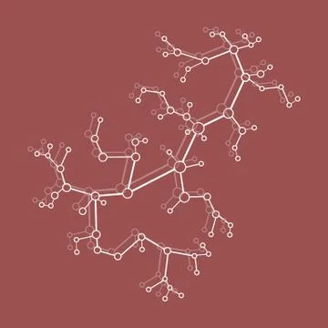Structure of molecule and communication. イラスト素材