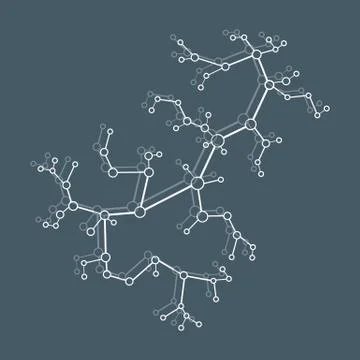 Structure of molecule and communication. Stock-Illustration