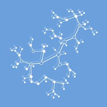 Structure of molecule and communication. Stock-Illustration