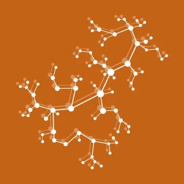 Structure of molecule and communication. Stock Illustration